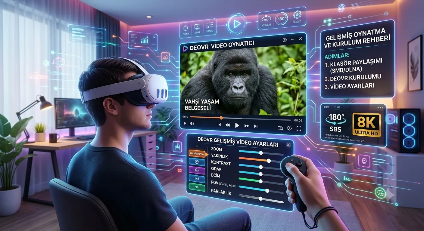 VR Gözlüklerde +18 Yetişkin Oyunları ve İçerikleri Nasıl İzlenir? (DeoVR ve Özel Kurulum Rehberi)